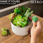 Succulents Plants Artificial 28 Pcs Realistic Premium Fake Succulents Faux for Indoor Outdoor UV Resistant DIY Home Office Decor