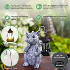 Qeeman Solar Dragon Garden Decor Statues: Patio Porch Balcony Yard Art Lawn Ornaments Outdoor Outside Decorations - Birthday Gifts for Mom Grandma Women