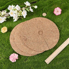 CREATCABIN 3Pcs Coconut Fiber Mulch Ring 23cm Tree Plant Protector Mat Natural Coco Coir Tree Protection Ring Plant Pot Soil Cover Disc Plant Cover for Indoor Outdoor Trees Plants Landscaping