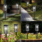 EXCMARK Solar Lights Outdoor Waterproof for Garden Pathway Walkway Driveway Yard Lawn Decorative Landscape Lighting. (Cool White Light, 2)