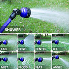 STYDDI Metal 9 Pattern Garden Watering Wand with Pivoting Head and Thumb Control, 18-Inch, Ideal for Hanging Baskets and Shrubs, Blue