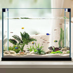 Moonorange Reptile Artificial Plants, Terrarium Plants Decorations Supplies, Aquarium Fish Tank Plant, Amphibian Habitat Hideout Tank Accessories(L Set-3pcs/A)