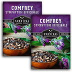 Comfrey Seeds for Planting - Symphytum Officinale Medicinal Perennial Herb for Compost Tea & Natural Skincare - True Slippery Root Non-GMO Heirloom - Survival Garden Seeds (2 Pack)