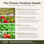 Eden Brothers All Annual Wildflower Mixed Seeds for Planting, 10 lb, 4,800,000+ Seeds Including Sunflower, Indian Blanket | Attracts Pollinators, Plant in Spring, Zones 3, 4, 5, 6, 7, 8, 9, 10
