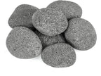Skyflame 3-5 Inch Round Lava Rock Pebbles, 10 Pounds Black Natural Tumbled Stones for Indoor Outdoor Gas Fire Pit|Fireplaces|Garden Landscaping Decoration| Cultivation of Potted Plants