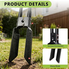 LLARGUEST Post Hole Digger,57 Inch Heavy Duty Metal Hole Digger Tool for Digging,Grey Manual Tool for Transplant, Camping,Gardening.