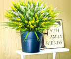 Artificial Plants Outdoor, 20 Pcs Artificial Flowers Outdoor Fake Plants UV Resistant Fake Flowers, Plastic Faux Flowers Shrubs Greenery Plants for Home Garden Patio Porch Window Box Decor