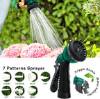 Coil Hose 25FT EVA Coil Garden Hose With 3/4'' Brass Connector Coiled Water Hose Lightweight And No Kink Includes 7 Patterns Spray Nozzle For Outdoors Lawn Watering Car Washing