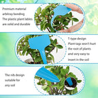 Plant Labels Tags 200Pcs T-Type Plant Markers Plastic Plant Label Tags Garden Labels Tags Plant Labels for Outdoor Garden Waterproof Plant Label Identification Stakes with Permanent Marking Pen (Blue)