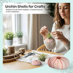 Nautical Crush Trading Sea Urchins Shells for Air Plants - 10 Pink (1-2") Sea Urchin Shells - Hanging Air Plant Holder - Air Plants Live Holders - No Plants Included