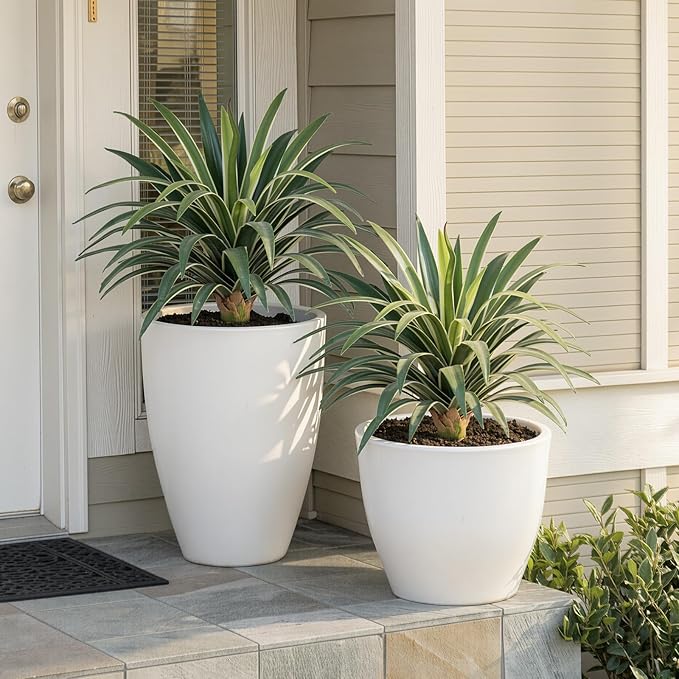 Artificial Agave Plant 19.68Inch UV Resistant Faux Agave Plant Outdoor Large Fake Plants Indoor Realistic Artificial Plants Without Pot for Outdoor Patio Garden Indoor Home Decor (2 Packs)