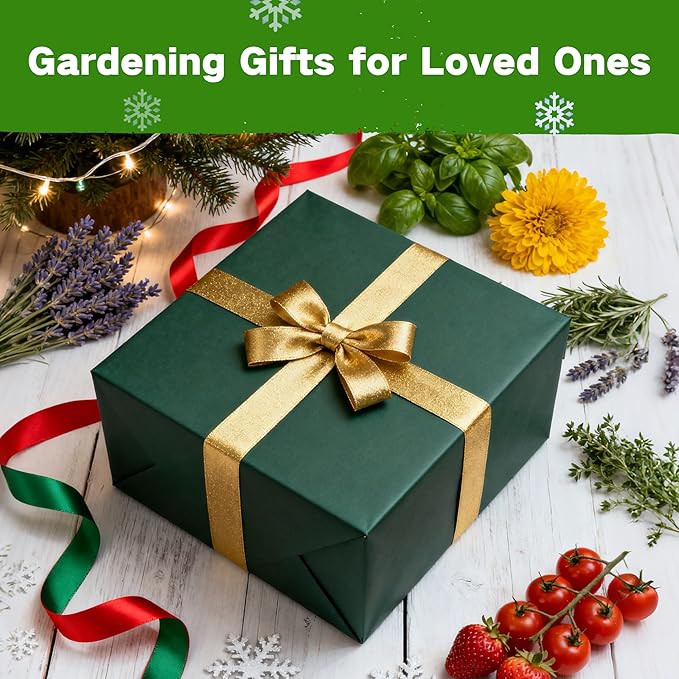 Lush&Dew Year-Round USDA Zone 9 Seed Bank, Gardening Gifts for Women Men, 32 Varieties Non-GMO Heirloom Seeds of Vegetables Herbs Fruits, Gift for Mom Dad, Survival Seed Kit for Raised Garden Beds