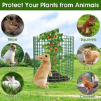 10 Pack Plant Protectors from Animals |30PCS13 x13 Metal Wire Mesh Garden Plant Cages for Gardening Supplies | Chicken Wire Cloche Plant Protectors for Rabbits Chickens Ducks
