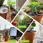 Automatic Plant Waterer, Plant Watering Device for 15 Pots, Indoor Plant Watering System, Auto Drip Irrigation Kit Programmable Water Timer with Smart Humidity Detection
