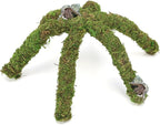 USMOLA 12 Inch Hermit Crab Climbing Toys for Tank, Fake Moss Hermit Crab Habitat Tank Accessories, Pet Snail Climbing Toys, Ideal Snail Terrarium Accessories (Natural Green, 12 Inch)