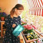 Set of 7 6.3'' Vintage Glass Plant Mister Modern 1.2l Long Spout Watering Can Squeeze Bottle Soil Moisture Meter 3 Pcs Hand Planting Tools for Indoor Outdoor Gardening Potted Flower, Green