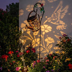MEBRUDY Solar Garden Decor Lights, IP44 Waterproof Metal Hummingbird Solar Watering_Can Lights Outdoor Decor for Yard Pathway Patio Lawn, Gifts for Women Mom Grandma Birthday