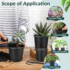 120 Pcs Small Plastic Palnt Pot, 4 5 6 Inch Nursery Pots with Drainage, Seedlings Starter Pots for Plants, Great for Herbs, Cuttings, and Starter Plants (120 pcs,456 inch)