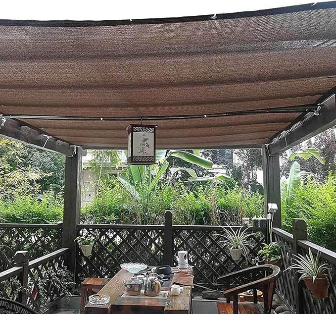 Sun Shade Sun Sail Shade 5m Shading Net Grommets Multifunctional Shade Sail, Durable Outdoor Shade Net Tarp for Garden Pergola Plant Balcony Courtyard,black-2x5m