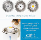 Catit LED Flower Fountain with Triple Action Filter, Cat Drinking Water Fountain, 3 L