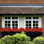 15 Bundles Artificial Flowers UV Resistant Outdoor Plants No Fade Faux Plastic Shrubs Fake Silk Flowers Window Box Garden Porch Home Decoration(Red)