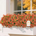 24 Bundles Artificial Plants for Outdoor Fall Flowers, Fall Decorations for Home Fake Mums Artificial Flowers, Faux Mums for Outdoor Planters Fake Plants UV Resistant for Porch Outside Yard