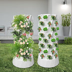 Hydroponic Tower, 14-Layer Hydroponics Growing System Kit with 70 Slots, Vertical Garden System with 20L Water Tank and Pump for Indoor Outdoor Home, Balcony & Patio (64 Slots)