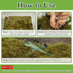 Halatool 9OZ Natural Sphagnum Moss for Reptiles- 14QT Green Moss for Terrarium Plants Long Fiber Reptile Moss for Leopard Gecko Snake Hamsters Tortoises Frogs Lizards Salamanders