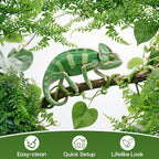 RAINFLOW 2PCS Reptile Plants for Terrarium - Fake Hanging Terrarium Plants, Artificial Boston Fern for Bearded Dragon Snake Geckos Hermit Crab Lizard Chameleon Turtle Reptile Decor(L31.5)