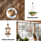 Ceiling Hooks for Hanging Plants 4pack 2.5inch Wall Mount Plant Hooks Meatl Plant Hanger Indoor for Hanging Lanterns, Bird Feeder, Flower Basket, Home Decor Indoor & Outdoor