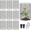 10 Packs Large Wire Plant Protector from Animals - 24'' x 12'' Metal Mesh Plant Cage Covers - Chicken Wire Cloche, Sturdy Garden Bunny Barricades Chicken Wire Cloche fto Keep Animals Out
