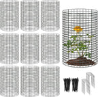 10 Packs Large Wire Plant Protector from Animals - 24'' x 12'' Metal Mesh Plant Cage Covers - Chicken Wire Cloche, Sturdy Garden Bunny Barricades Chicken Wire Cloche fto Keep Animals Out