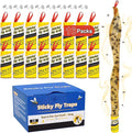 16 Pack Fruit Fly Traps for Indoors, Fly Traps Outdoor, gnat Traps for House Indoor, Fly Strips Tape Killer Catcher Paper Ribbon, Flying Insect Trap for Bug, Gnat, Insect, Mosquito