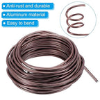 PATIKIL 3.5mm Bonsai Training Wire, 1 Roll Floral Wire Stems Anodized Aluminum Tree Wire 32.8 Feet Total for Gardening Branch Fixing, Brown