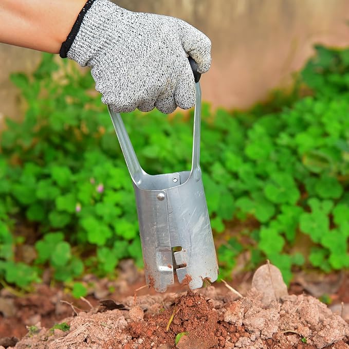 Toresano Bulb Planter, Bulbs Transplanter Designed for Automatic Soil Release with Depth Marker for Dgging Holes and Planting Tool for Tulips, Daffodils, Dahlias