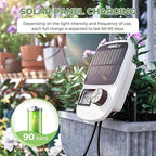 HIRALIY Solar Automatic Drip Irrigation System, Solar Powered Watering Device with Timer for Pots Plants, Drip Emitter Stake, with USB Port, for Indoor Irrigation Kit