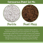 Soil Sunrise Carnivorous Plant Potting Soil Mix (12 Quarts) Custom Blend for Venus Fly Traps, Sundews, and Pitcher Plants