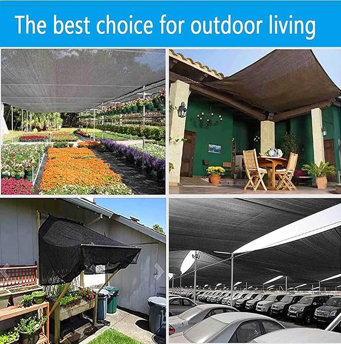 Sun Sail Shade 3m X 3m 3m X 4m 2m X 2m Net Cloth Greenhouse Plant Shading Net, Shade Mesh Tarp Shade Sail Outdoor Shade/Plant/Flower/Patio Protection,black-4x5m