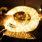 Solar Rope String Lights Outdoor 72Ft 200 Led Waterproof Solar Powered Fairy Lights with 8 Lighting Modes, Copper Wire PVC Tube Lights for Garden Wedding Christmas Party DIY Decor(Warm White, 1 Pack)