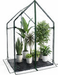 Gardzen Mini Greenhouse with Waterproof Bottom, Portable Green House with Strong Metal Frame, Small Green House for Outside and Inside Use,36.2"(L) x36.2(W) x59.5(H)