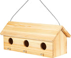 Wooden Bird Houses for Outside Birdhouses Nest Bluebird House for Cardinals Finch Wren Swallow for Garden Viewing 7
