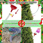 2 Sets Christmas Tree Watering Funnel, Reusable Christmas Tree Watering System with 5 Feet Hose and Funnel Convenient Xmas Tree Watering Device Plant Watering Tool for Indoor Outdoor Plants