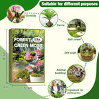 ZeeDix 1.1 lb Forest Moss for Plants Indoor - Dried Orchid Moss for Repotting, Natural Green Sphagnum Moss for Potted Plants Carnivorous Monstera Succulents Crafts Reptile Habitat (Expands to 25 qt)