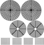 4 Pcs Flower Pot Cover, 11.8 in & 20.8 in Plant Pot Grid with Stakes, Cuttable Abs Plant Protectors, Pet Digging Deterrent for Indoor & Outdoor Plants