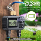 HIRALIY 100FT Drip Irrigation Kit with Garden Water Timer-2 Zone, Automatic Garden Watering System for Raised Bed, Quick Connect Design, Irrigation System for Plant Patio