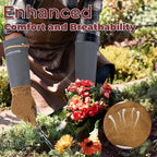HANDLANDY Long Gardening Gloves for Men & Women, Pigskin Leather Rose Pruning Gloves, Breathable Thorn Proof Gauntlet Glove (Steel Gray, S)
