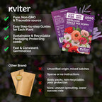 KVITER 5000 Single Mix Poppy Seeds (Papaver Rhoeas) - Shirley Poppies, Mix Color, Tall Flowers, Deer Resistant Cut Flowers, Wildflower Seed Packets - Annual Flower Seeds for Outdoor Garden, Flower Bed