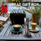 2 in 1 Herb Grinder Cone Loader Grinder Roller, Portable Grinder and Cone Filler, All in One Rolling Machine for King Size, Kitchen Use