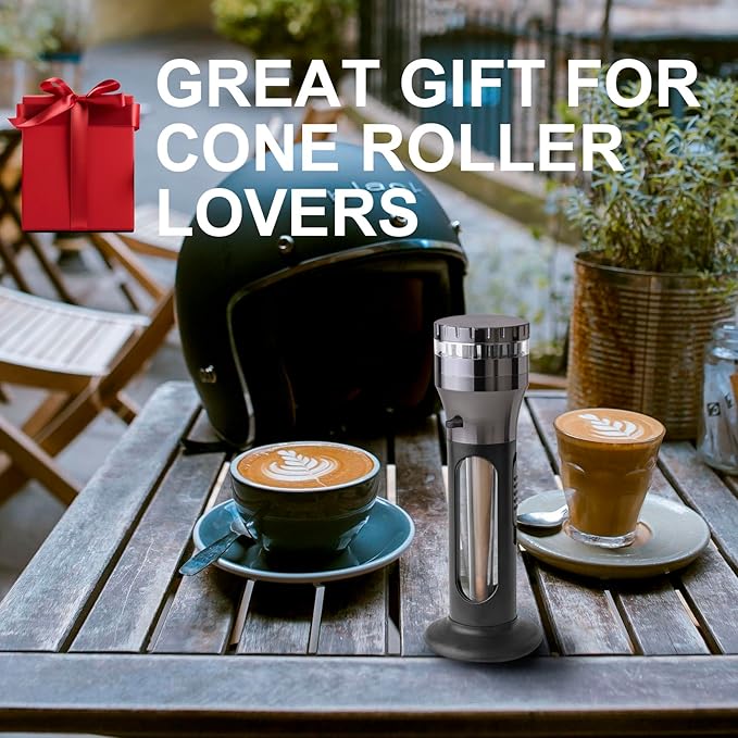 2 in 1 Herb Grinder Cone Loader Grinder Roller, Portable Grinder and Cone Filler, All in One Rolling Machine for King Size, Kitchen Use