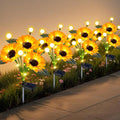 Solar Lights Outdoor Garden Decor,4 Pack Sunflower with Firefly Lights,Solar Flowers Lights Waterproof,Birthday Gifts for Mom Women Grandma,Outside Decorative Garden Stakes for Yard Patio Porch Lawn